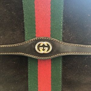 Vintage Brown Suede Gucci Clutch